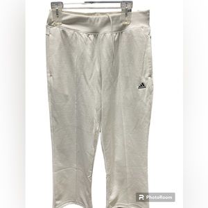 Adidas Size Medium 7/8 Length White Pants